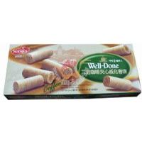 三進(jìn)咖啡夾心威化卷餅/90克