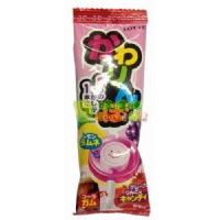 日本lotte吹波棒棒糖(草莓提子味)/1支